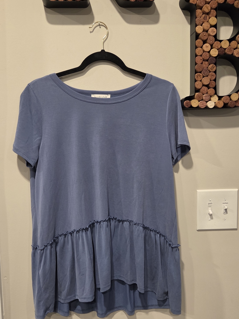 Lavender Fields Short-Sleeve Peplum Ruffle Top